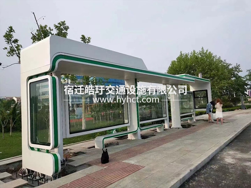 公交站臺候車亭生產廠家安裝案例現場